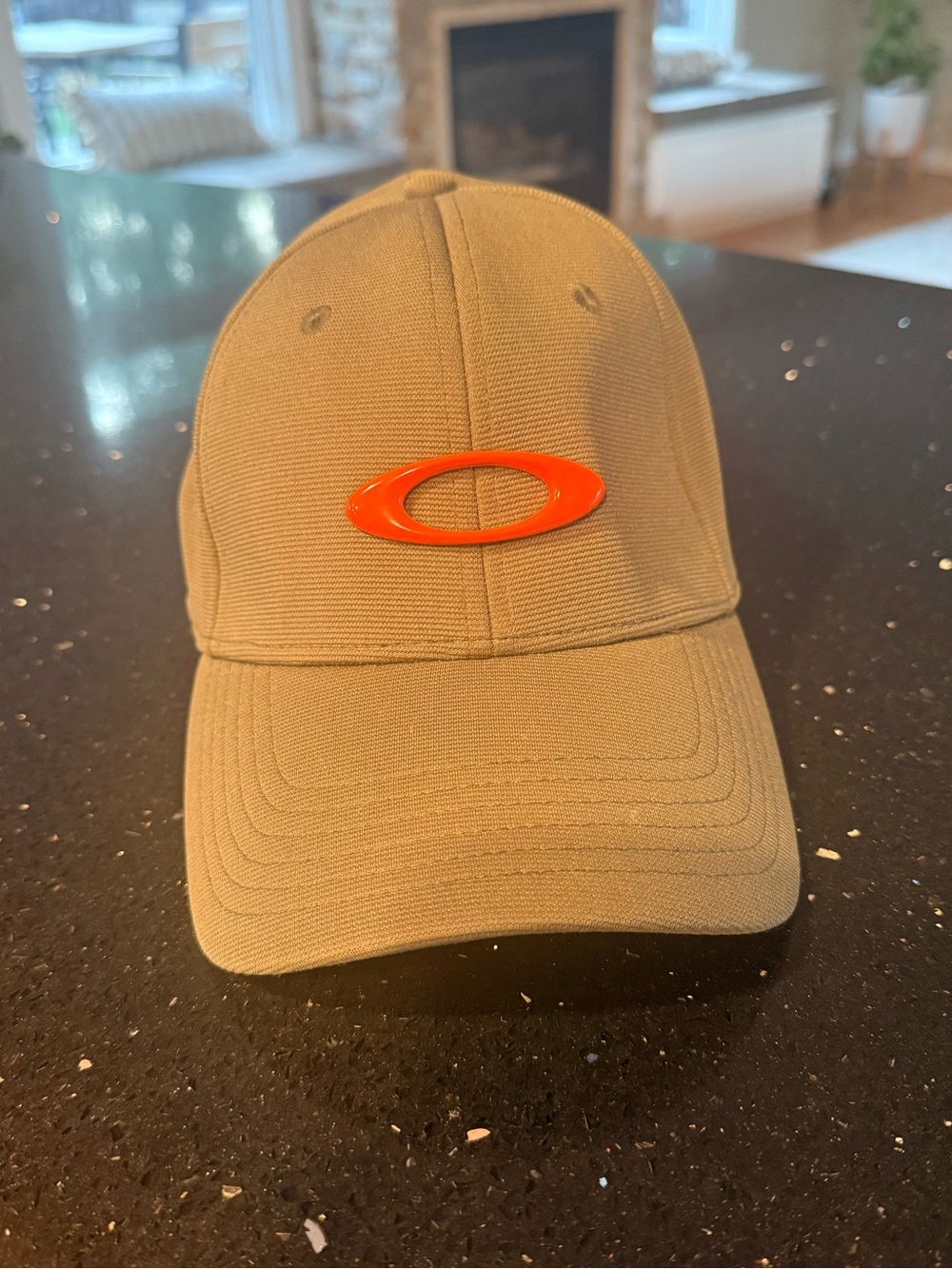 Oakley Men's Gray Cap with Orange Logo